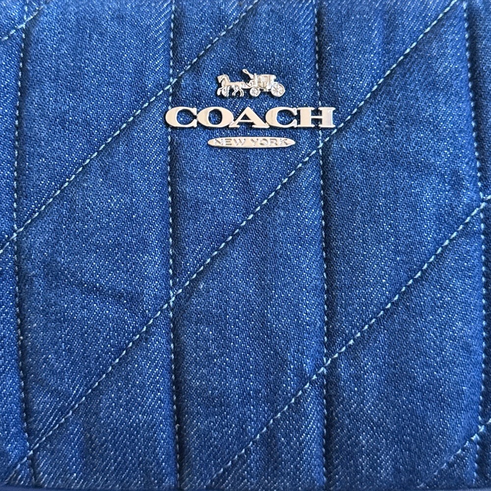 COACH Quilted Denim Camera Crossbody Bag - Picture 2 of 14